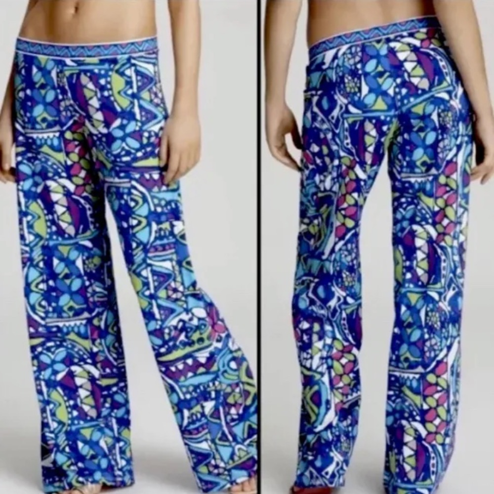 Trina Turk BALI HAI Swim Cover Pants Women’s Sz Large Boho Festival Wide Leg